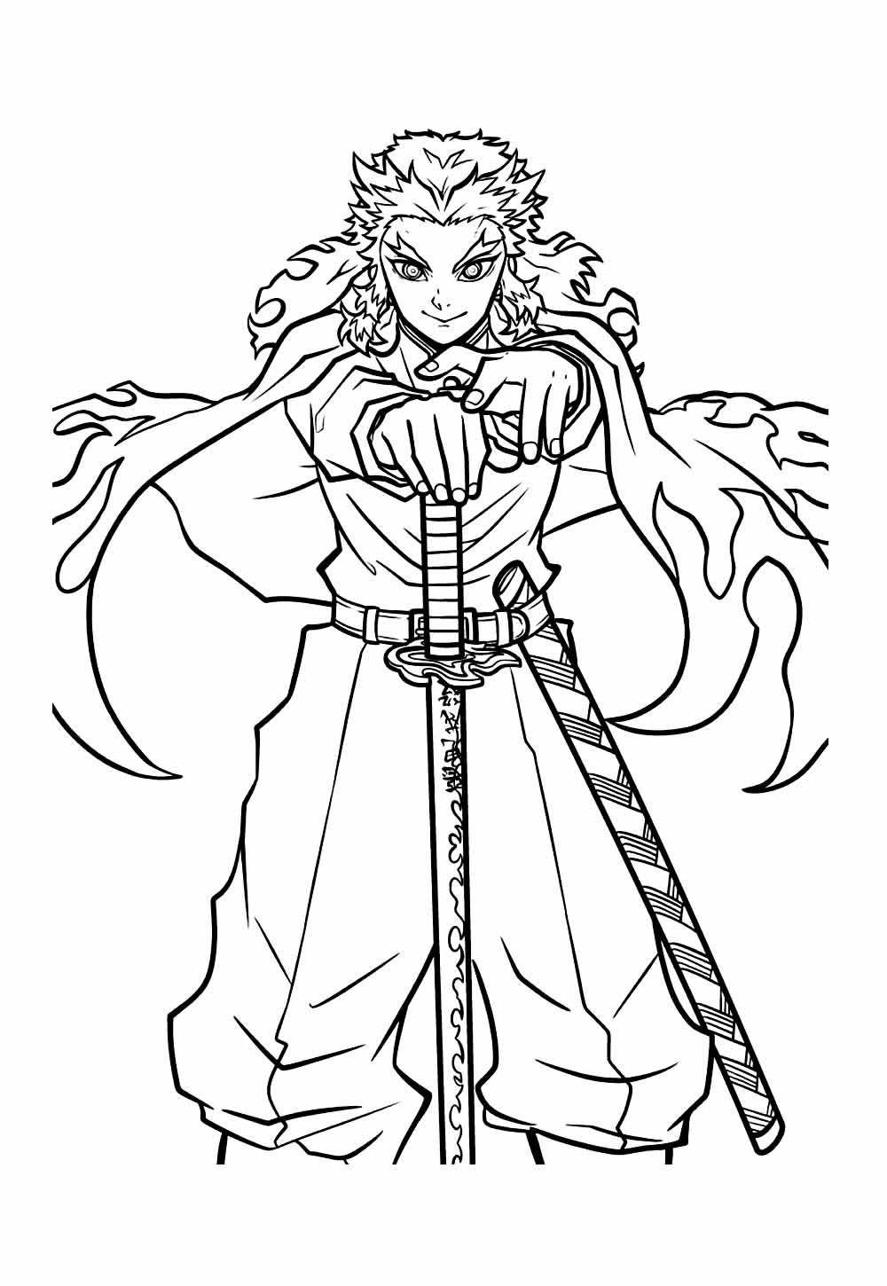 personagens Demon Slayer para colorir