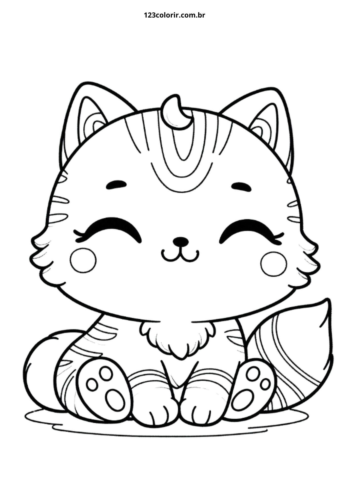 desenhos de gatos para imprimir e pintar