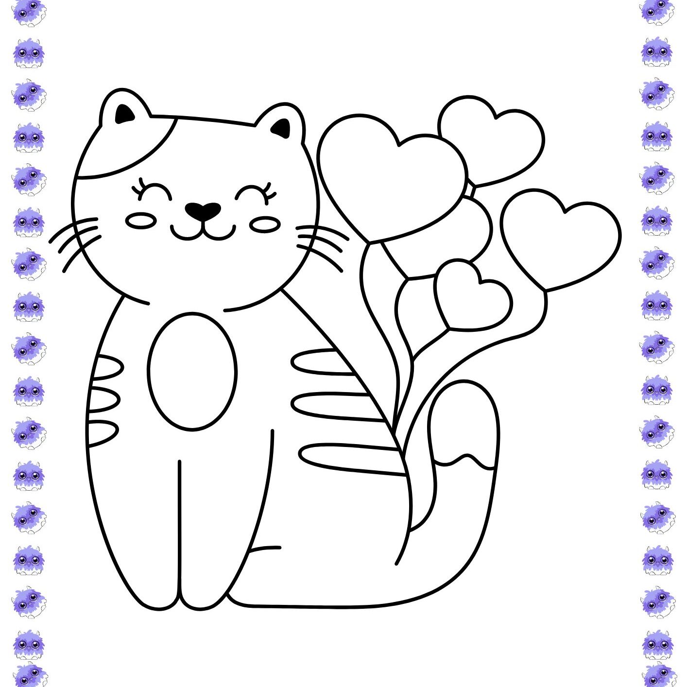 desenhos de gatos para imprimir e pintar