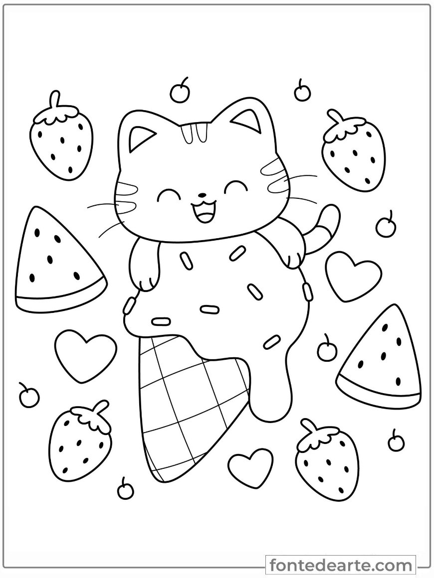 desenhos de filhotes de gato para colorir