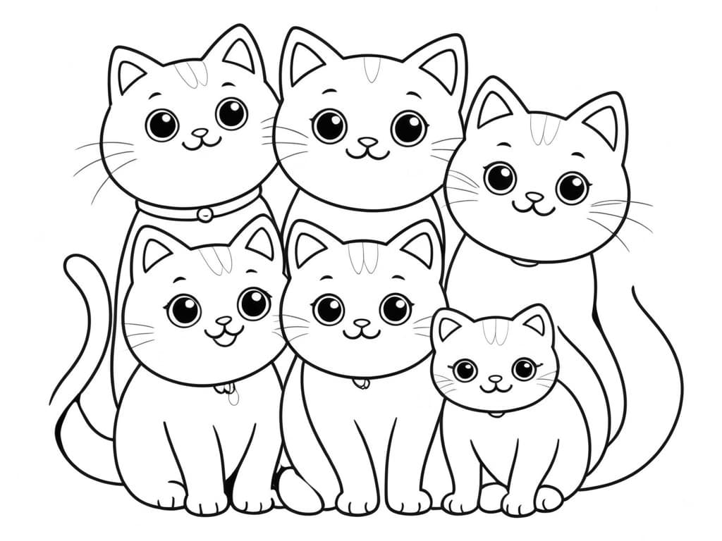 desenhos de gatos realistas para colorir