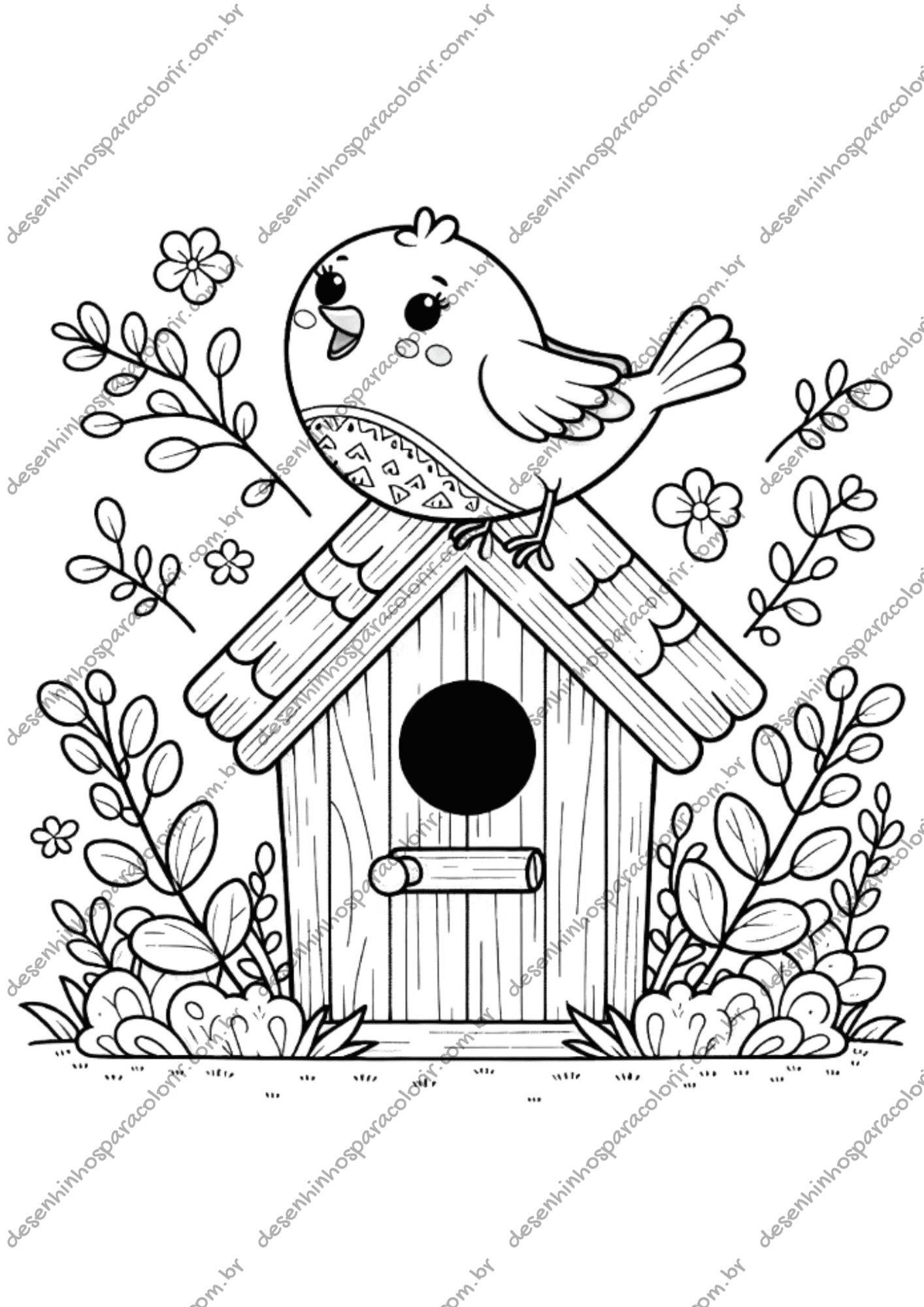 desenhos de pássaros para colorir