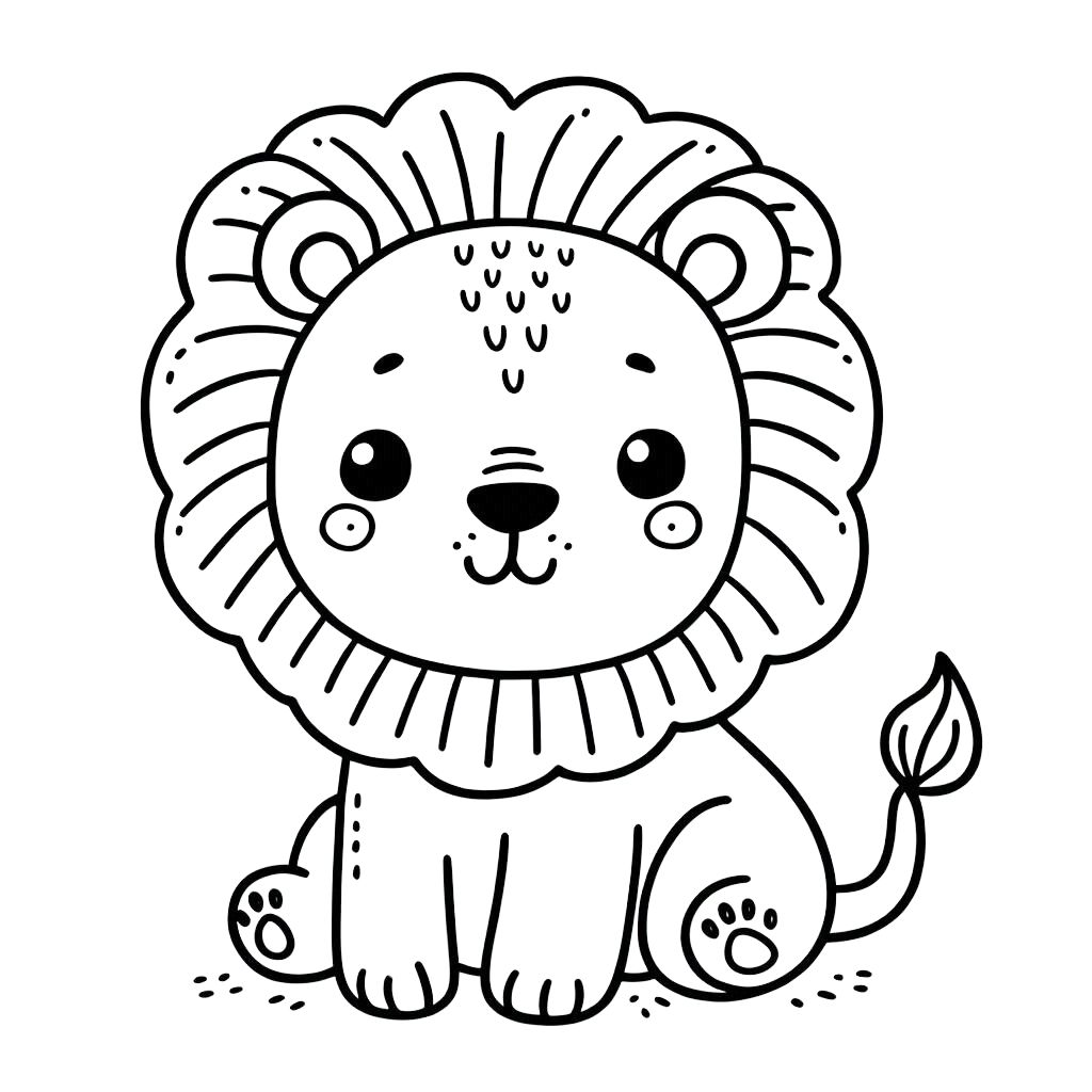 desenho de leão para imprimir