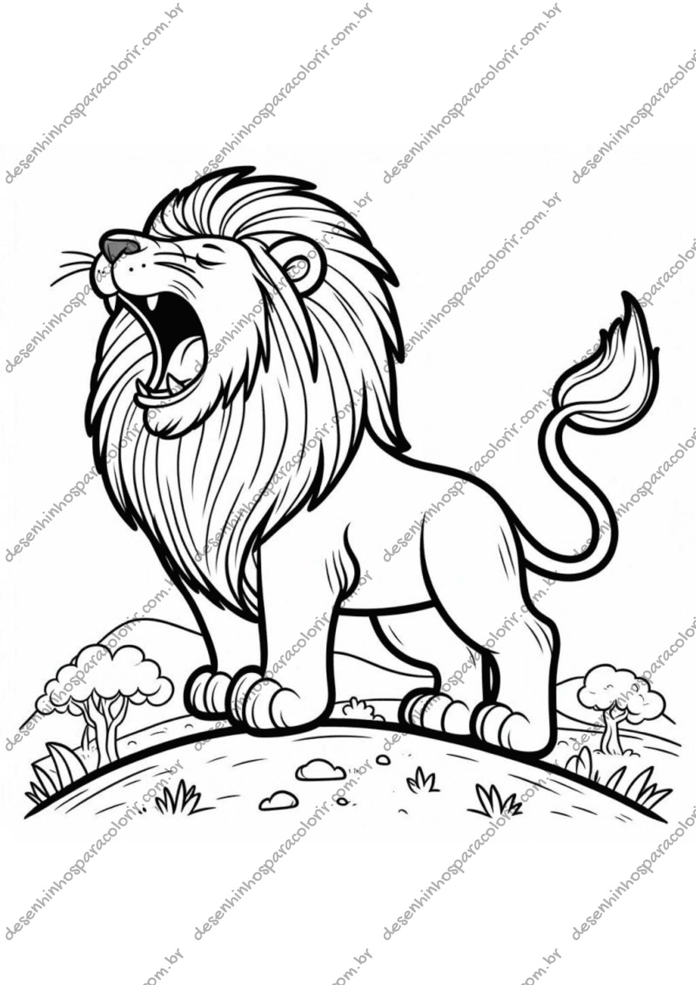 desenhos de filhotes de leão para colorir