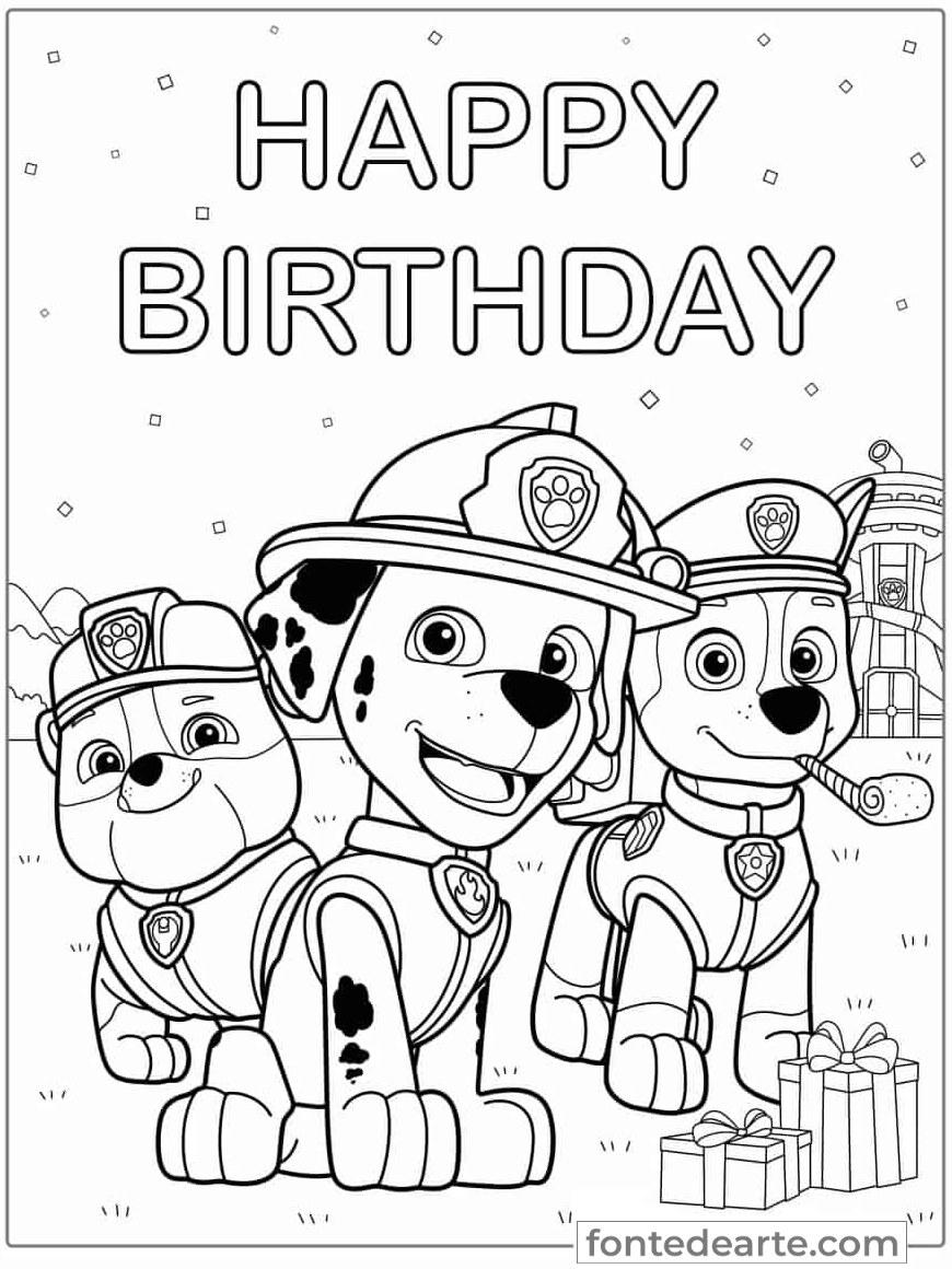 desenhos patrulha canina Skye