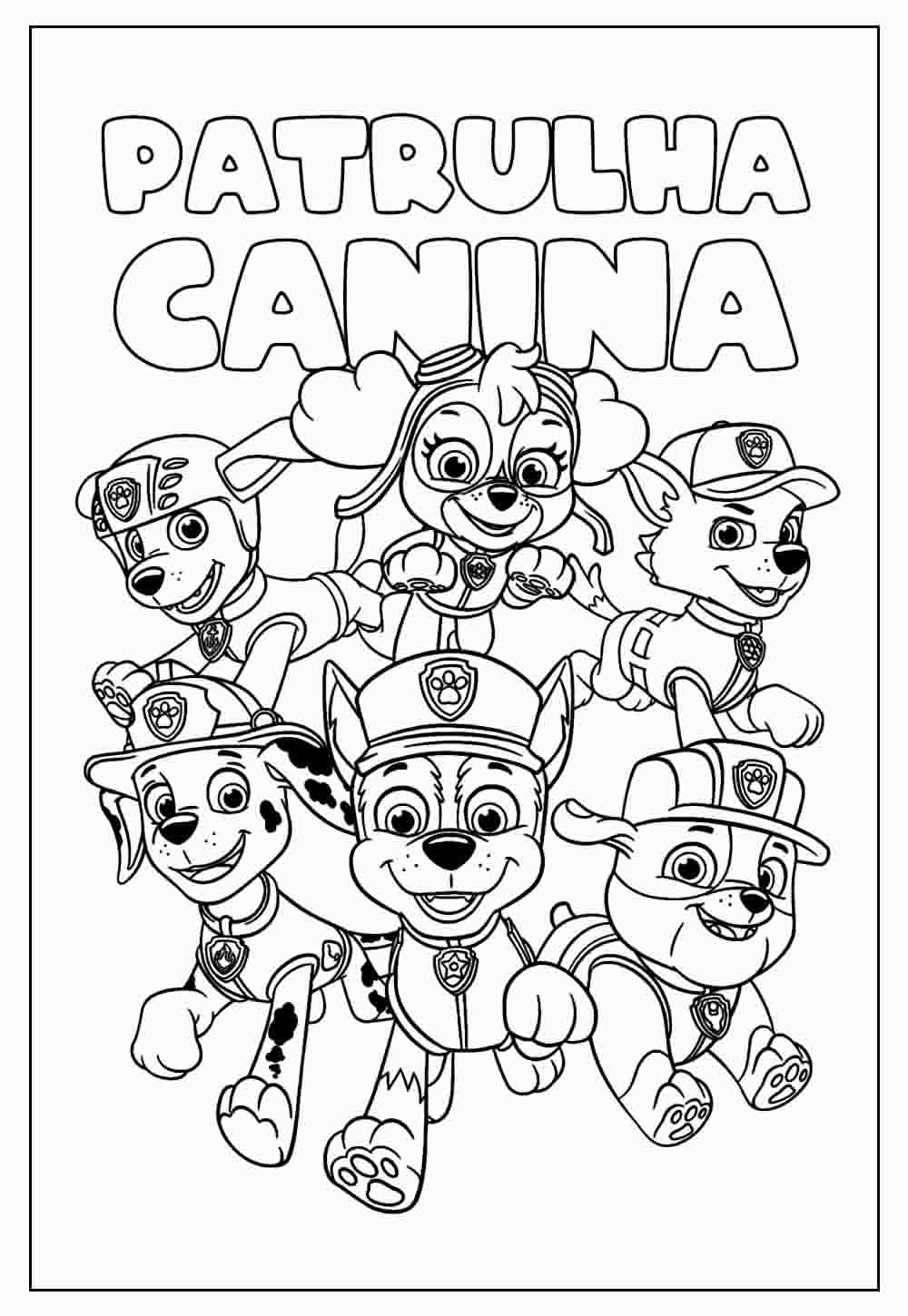 desenhos patrulha canina filhotes