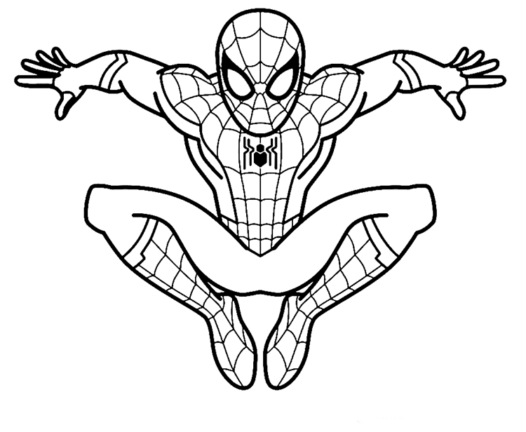 desenho homem aranha para imprimir