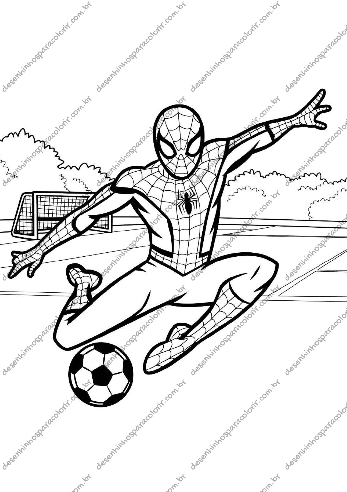 homem aranha para colorir gratis