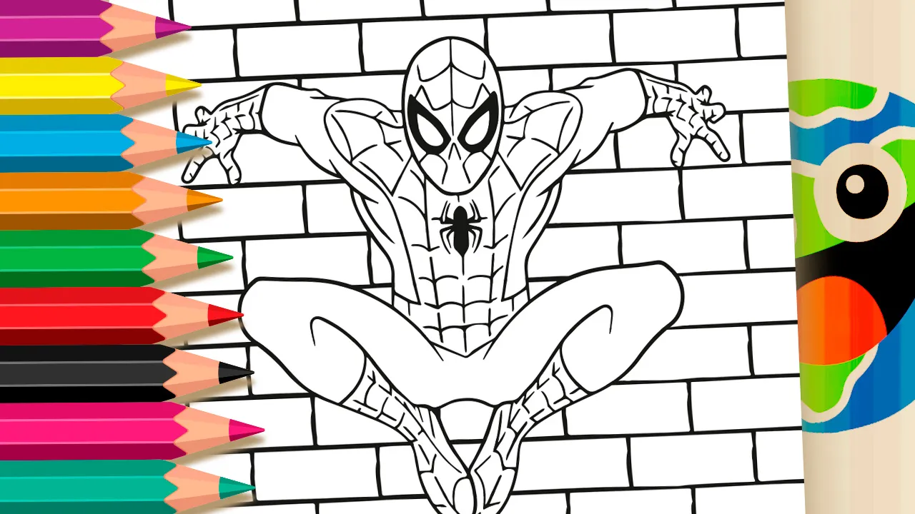 homem aranha heroi para colorir