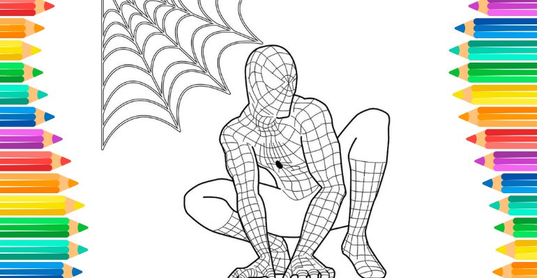 desenho homem aranha para imprimir