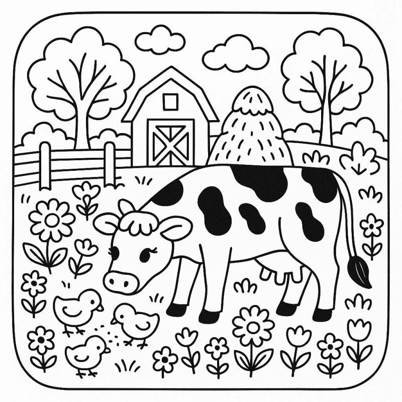 desenho fazendinha para colorir