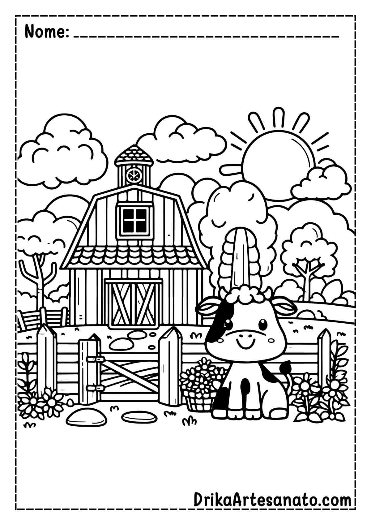 atividade de colorir mundo rural