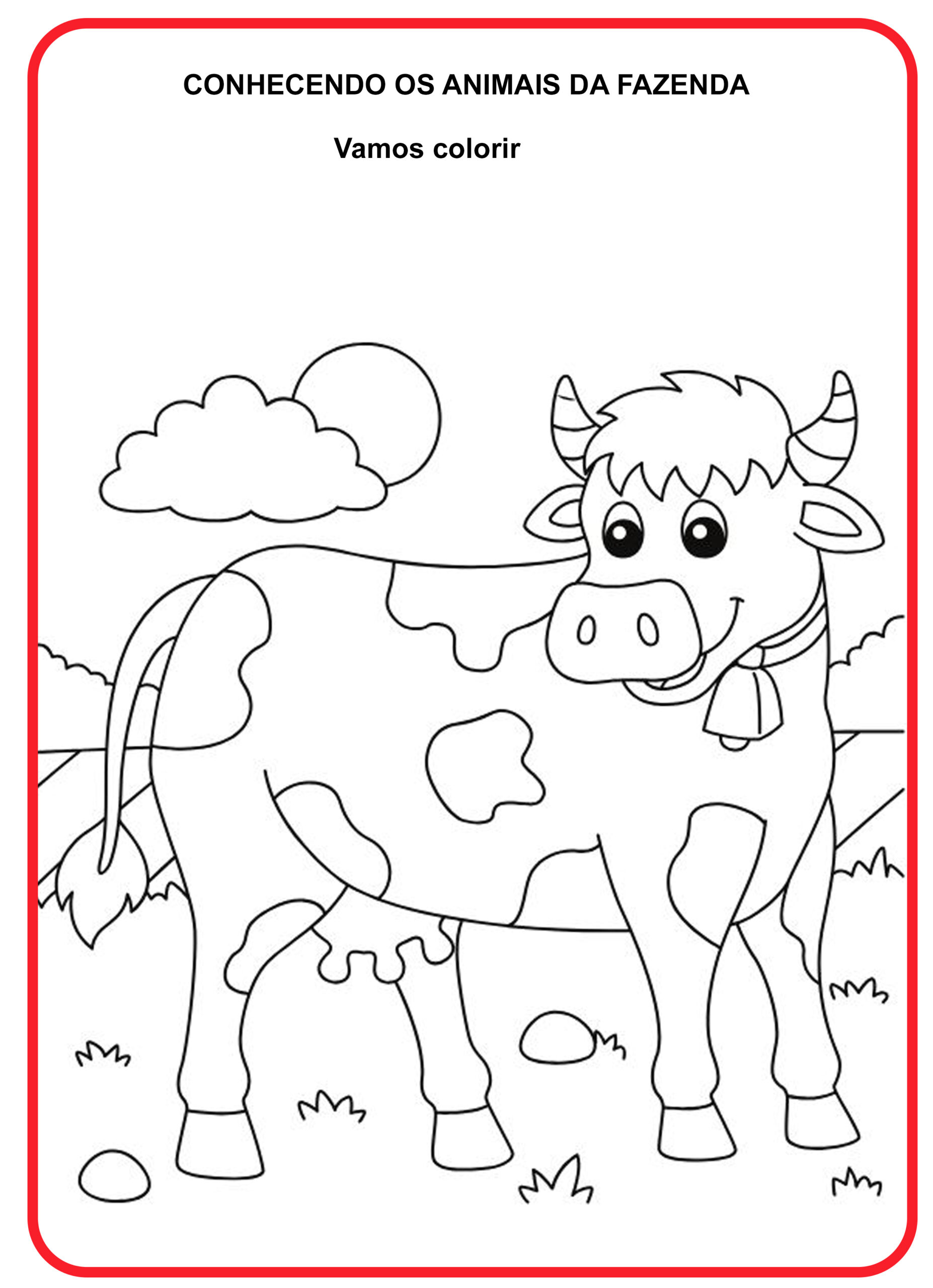 desenhos de fazenda para educação infantil
