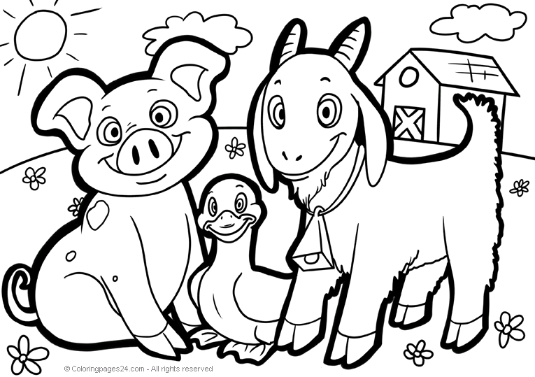 desenhos de fazenda para canetinhas