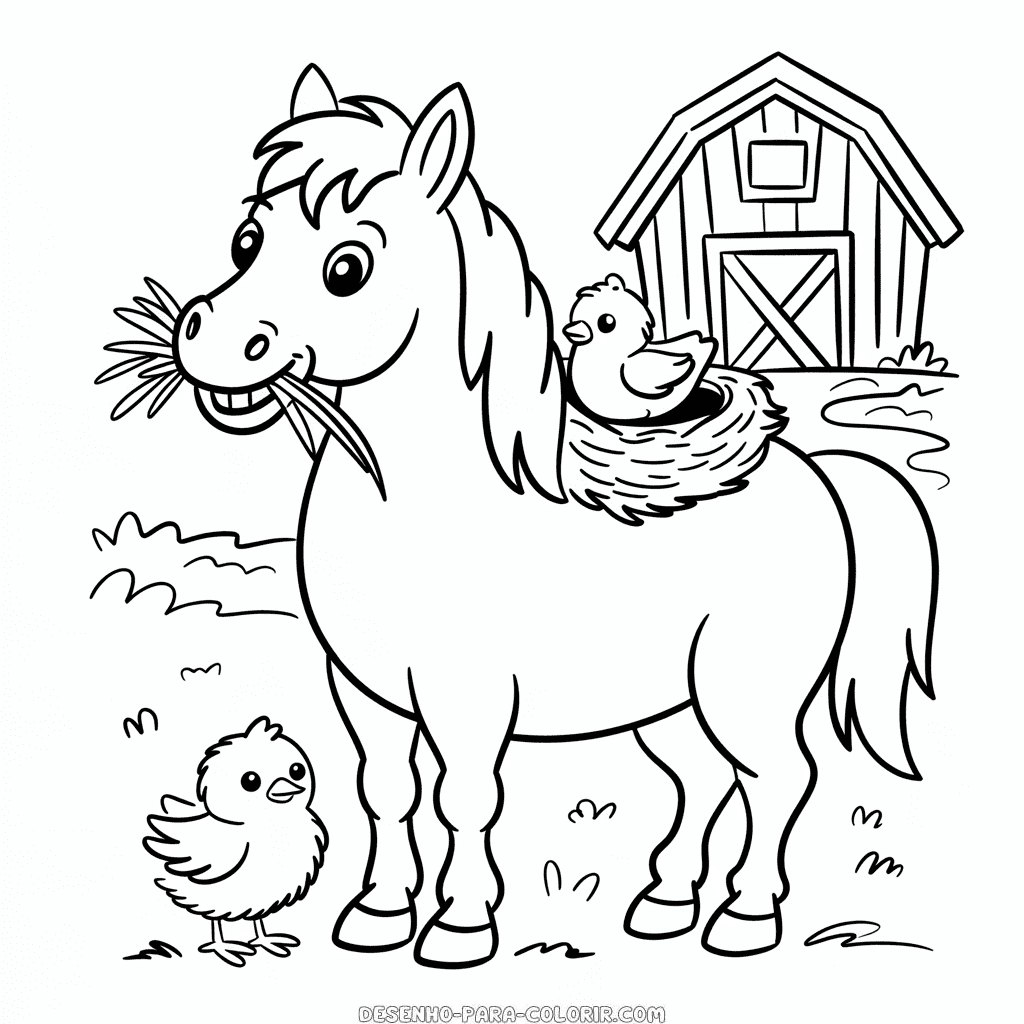 desenho fazendinha para colorir