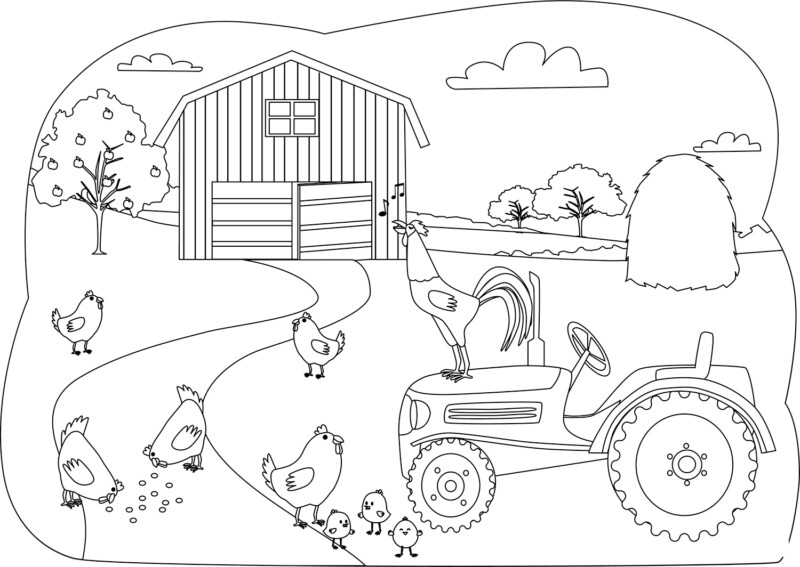 atividade de colorir mundo rural