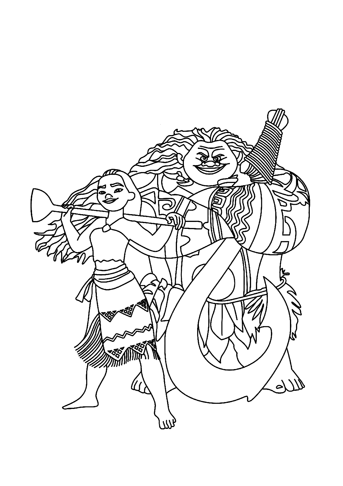 desenhos moana e maui para imprimir