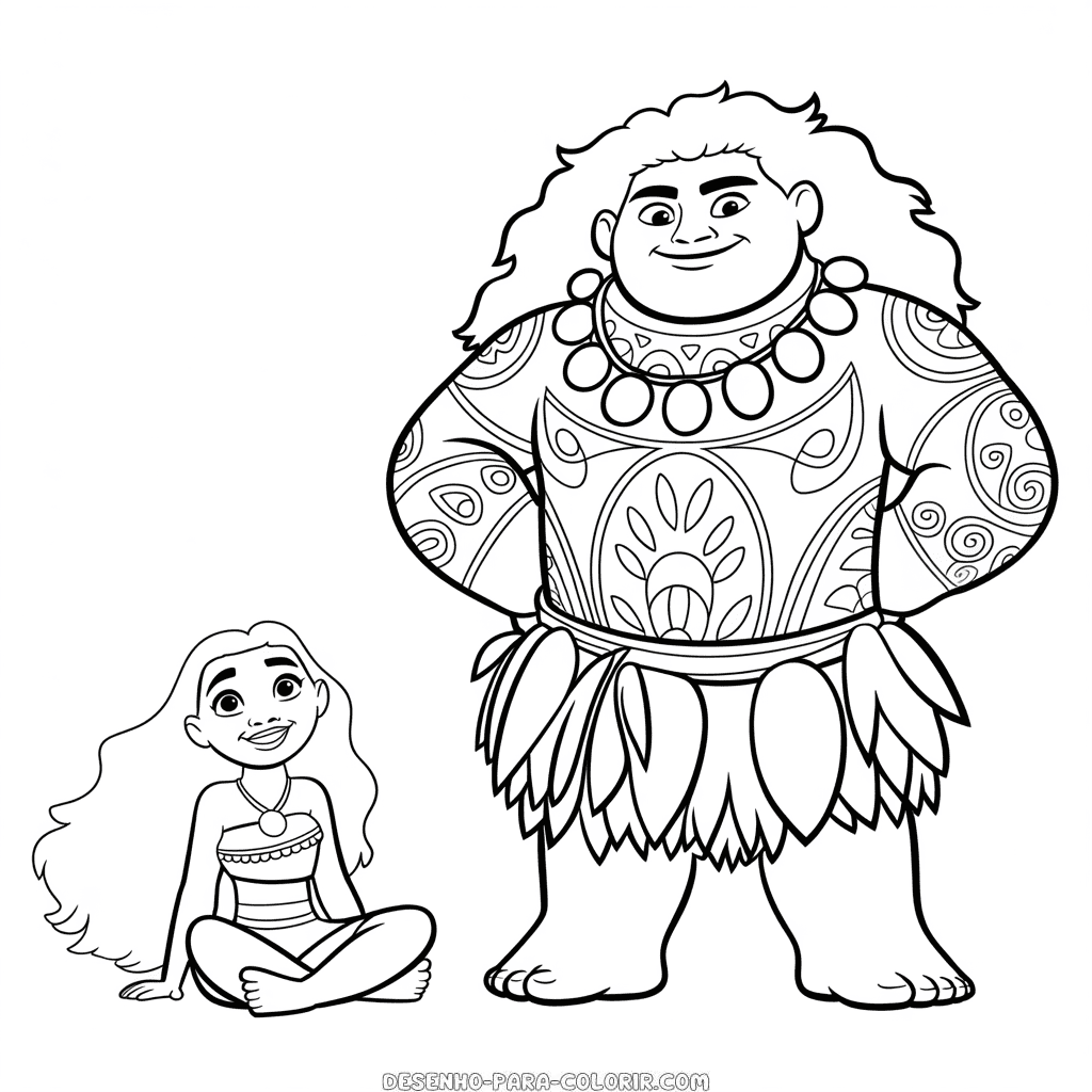 download desenhos moana e maui