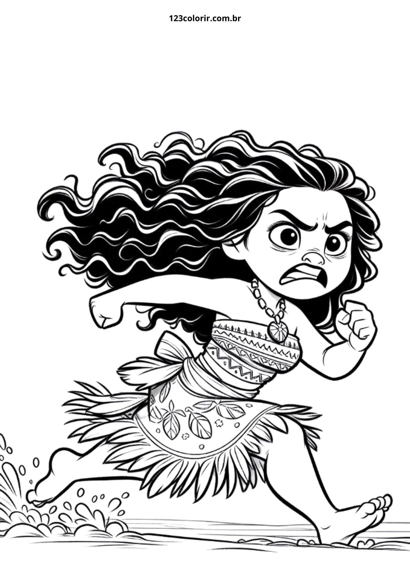 colorir moana e maui juntos