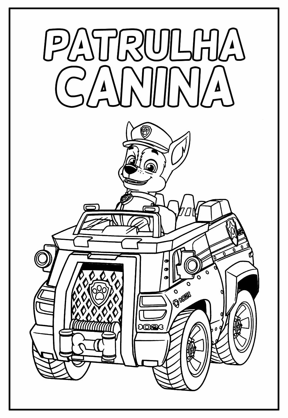 desenho patrulha canina vs desenho peppa pig para colorir
