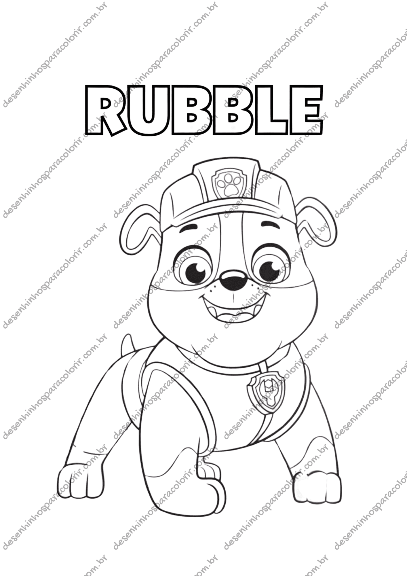 desenho patrulha canina vs desenho peppa pig para colorir