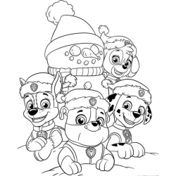 desenho patrulha canina chase em ação para colorir