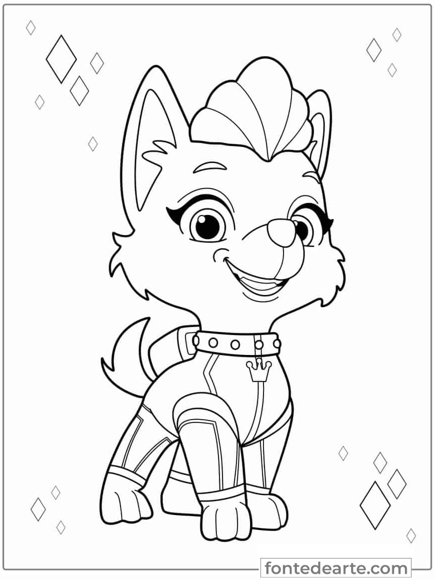 desenho para colorir patrulha canina