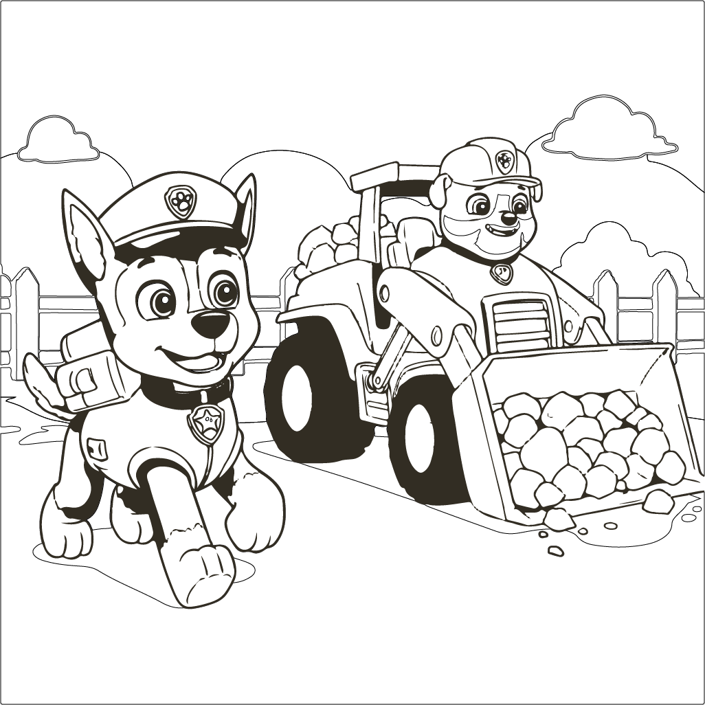 melhores desenhos patrulha canina para colorir online