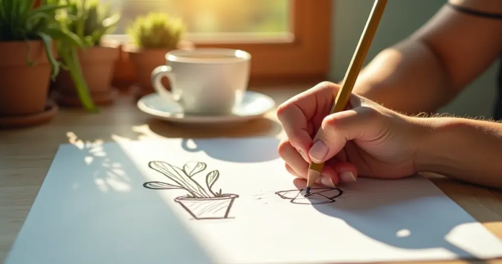 Desenho para desenhar fácil: como rabiscos viram arte em 5 minutos