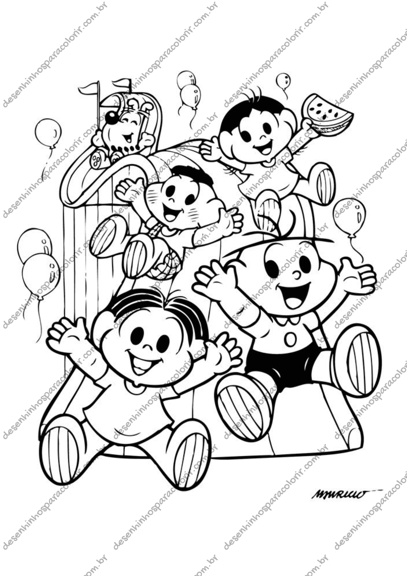 desenho da Mônica para pintar