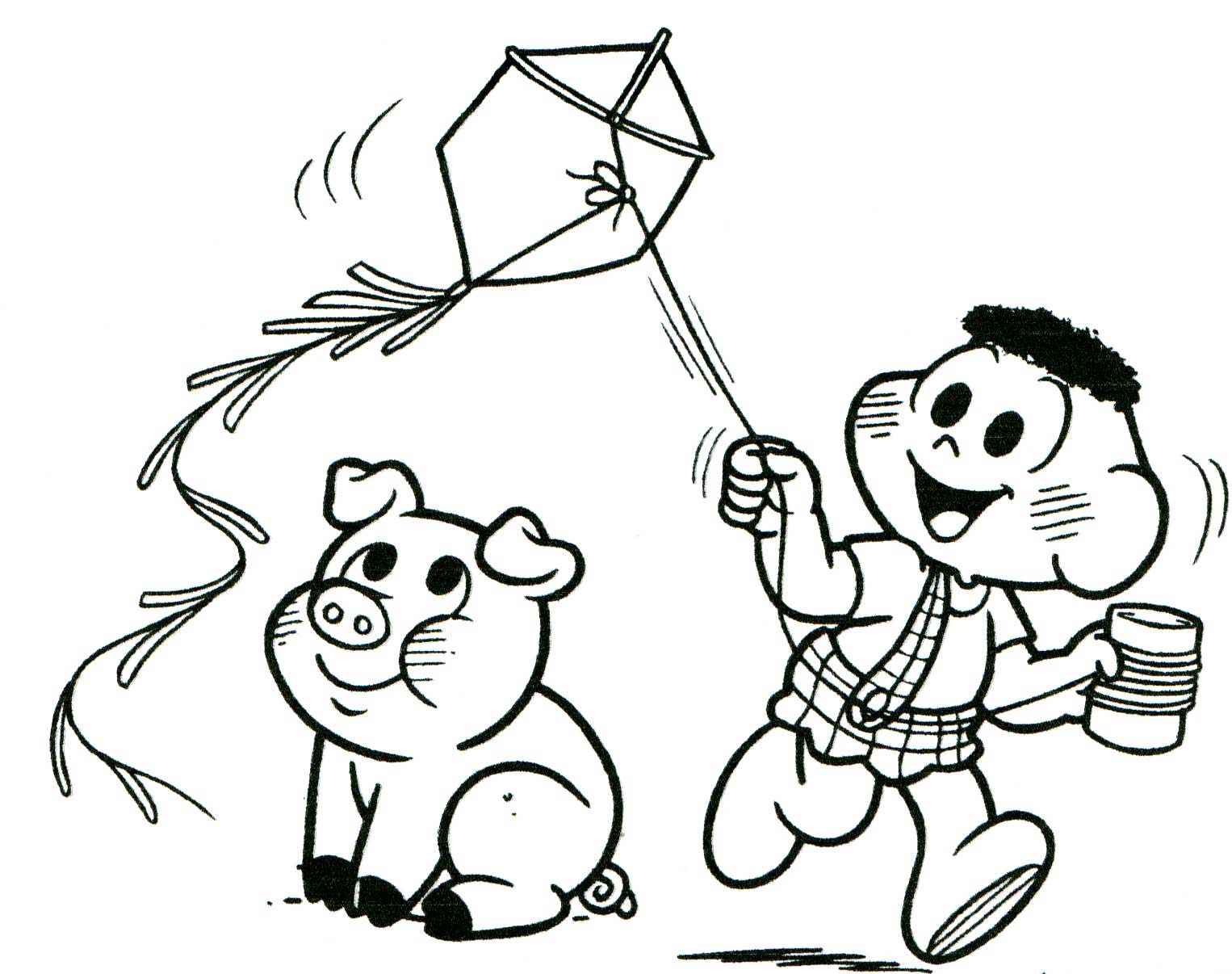 desenhos da Turma da Mônica baby para colorir