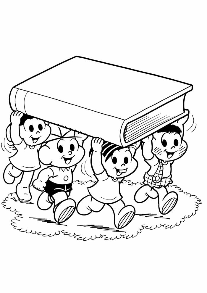desenhos da Turma da Mônica baby para colorir