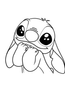 desenho do stitch simples para colorir