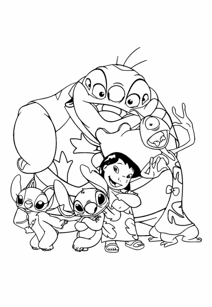 desenho do stitch simples para colorir