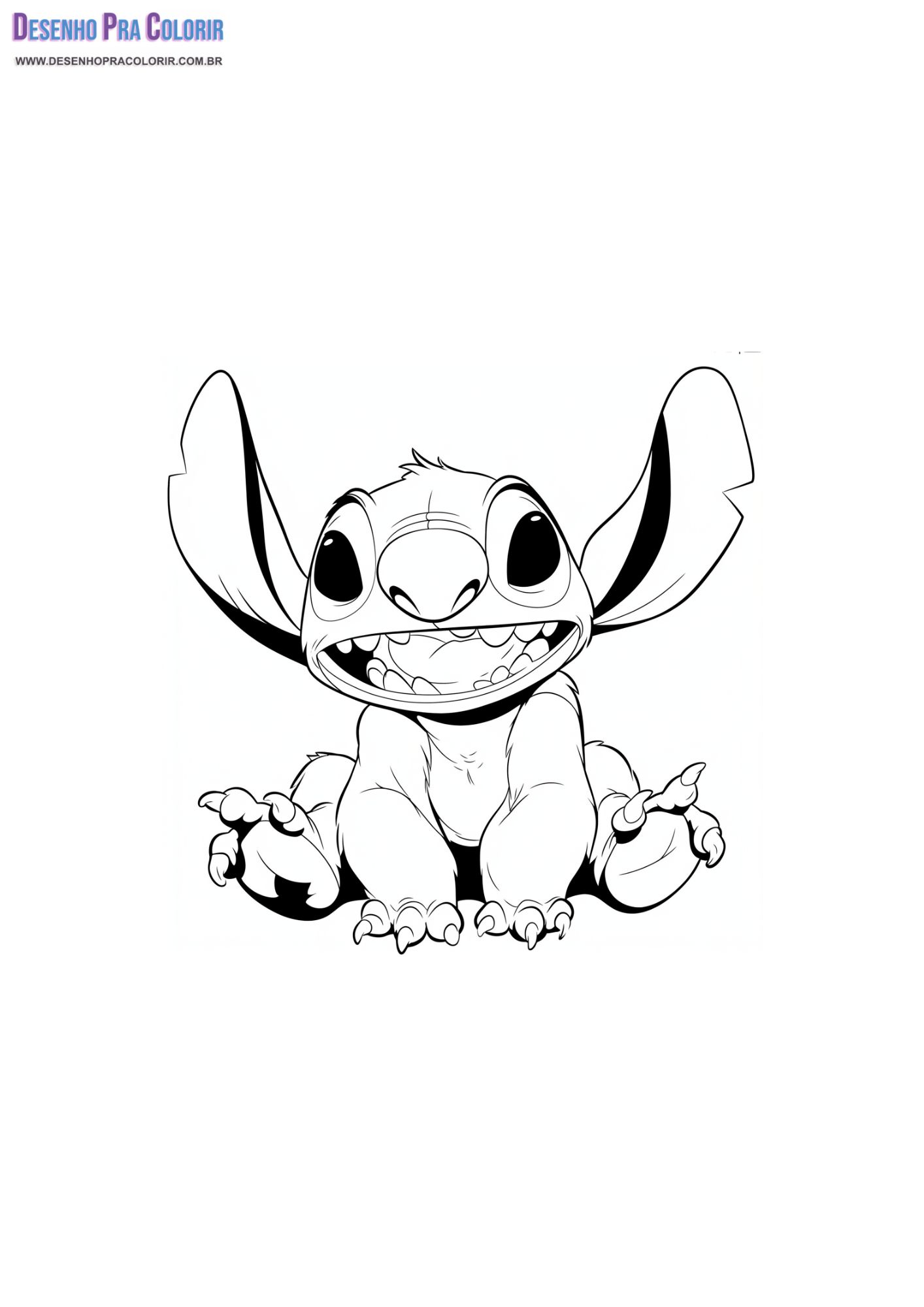 desenho do stitch vs desenho da angel para colorir