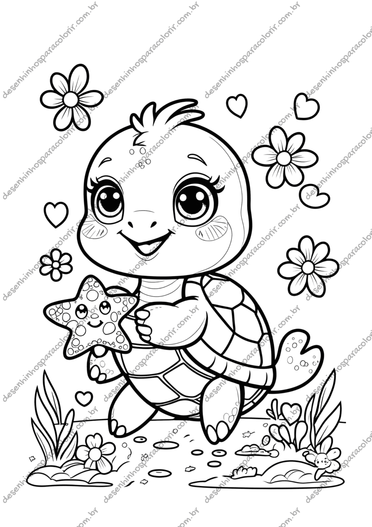 desenhos de animais fofos para colorir online