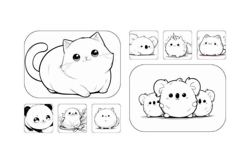 desenhos fofos de unicórnios para colorir passo a passo