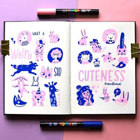 ideias inspiradoras de desenhos para caderno