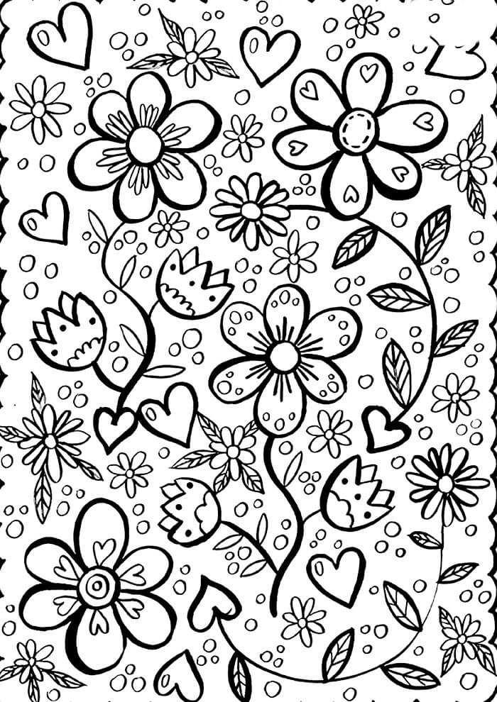 flores para pintar online
