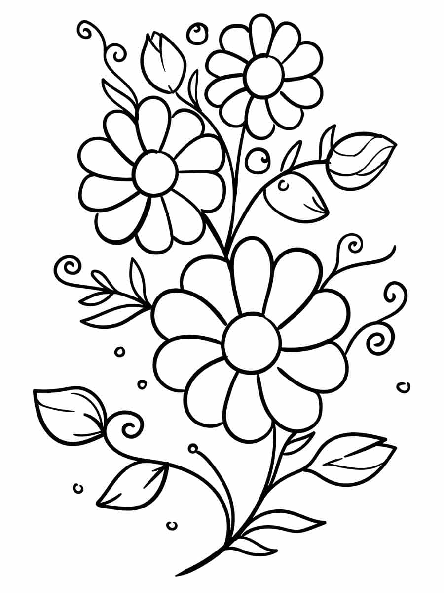 flores para colorir para crianças