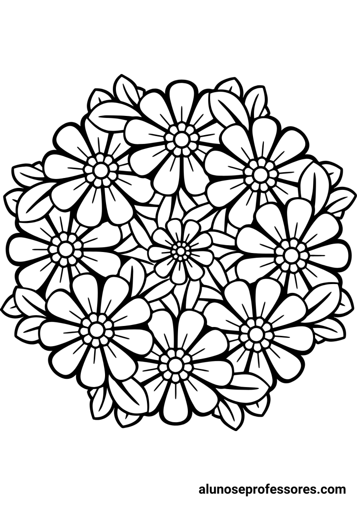 desenhos de flores abstratas para colorir