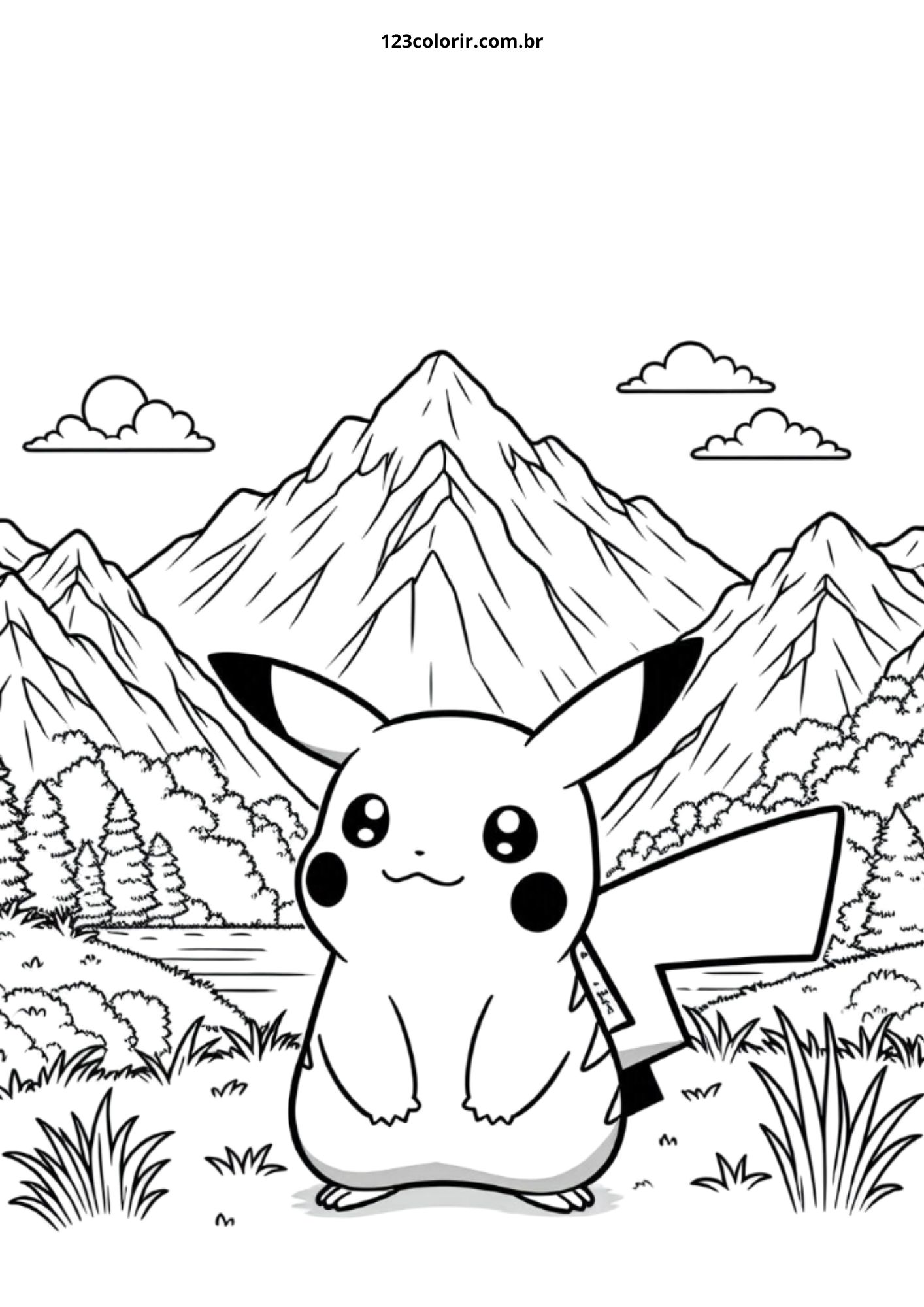 pikachu para colorir pdf