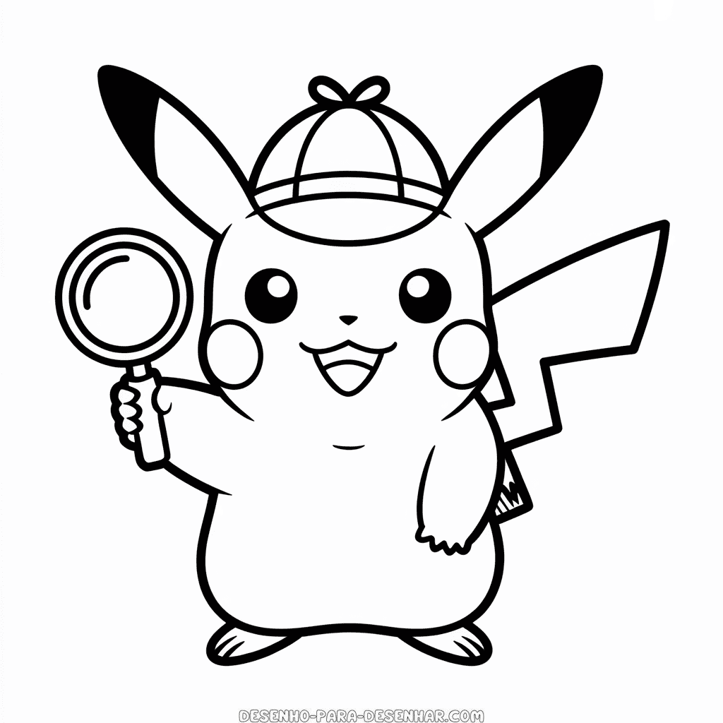 pikachu fofo para colorir