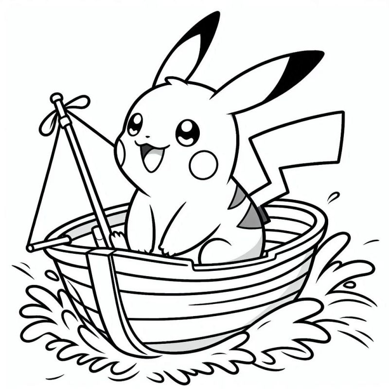 pikachu em png para colorir