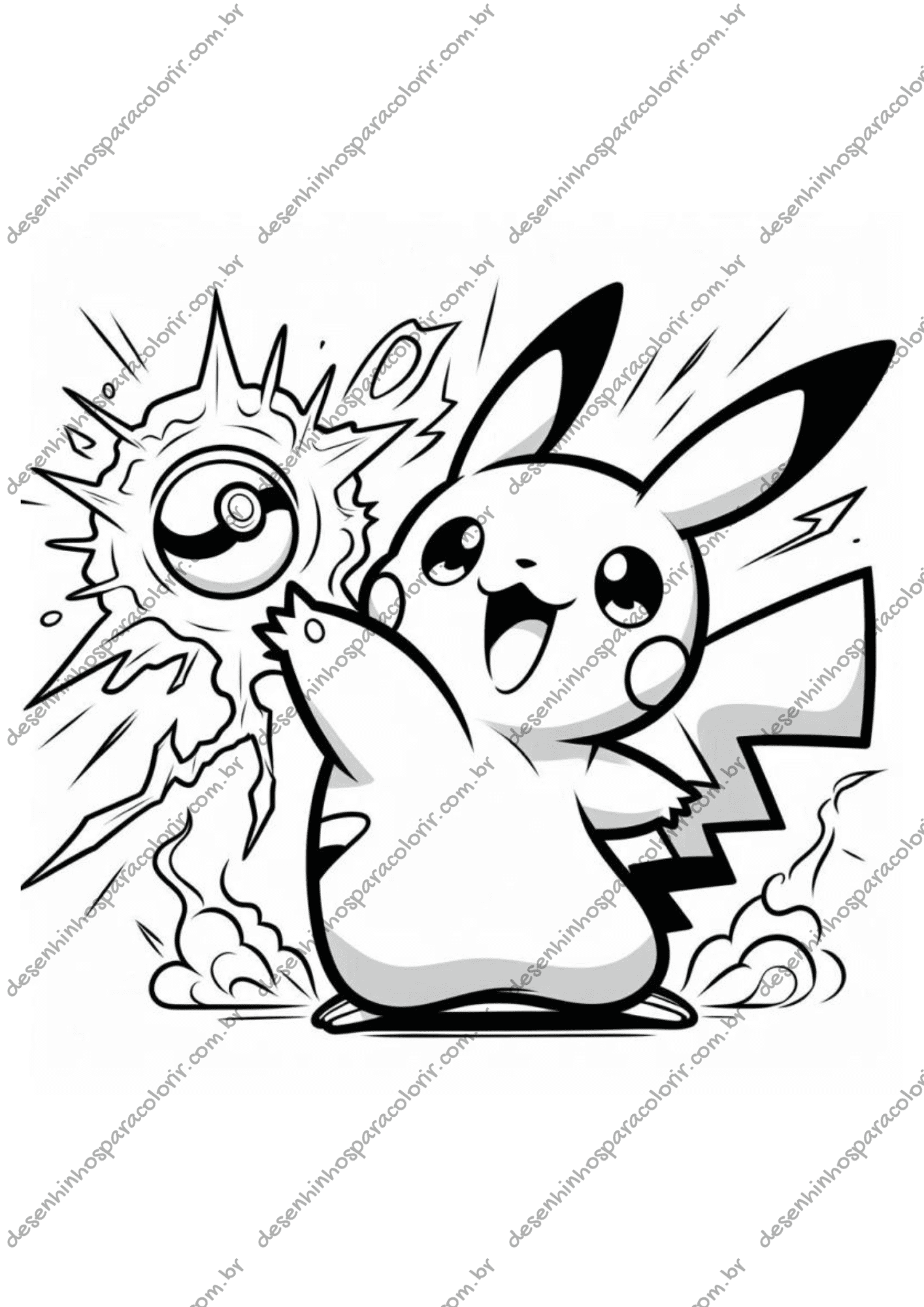 como desenhar pikachu passo a passo