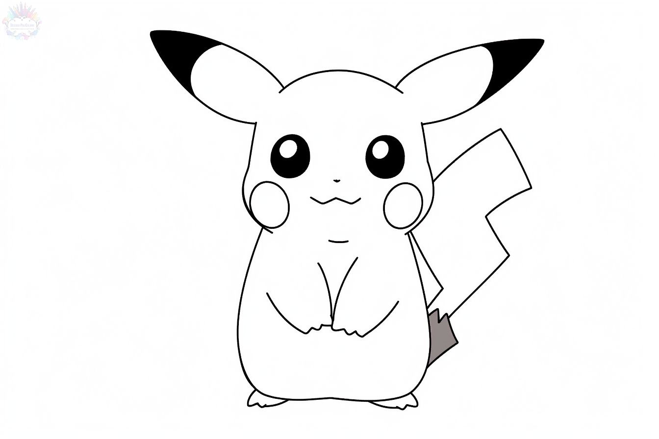 pikachu fofo para colorir