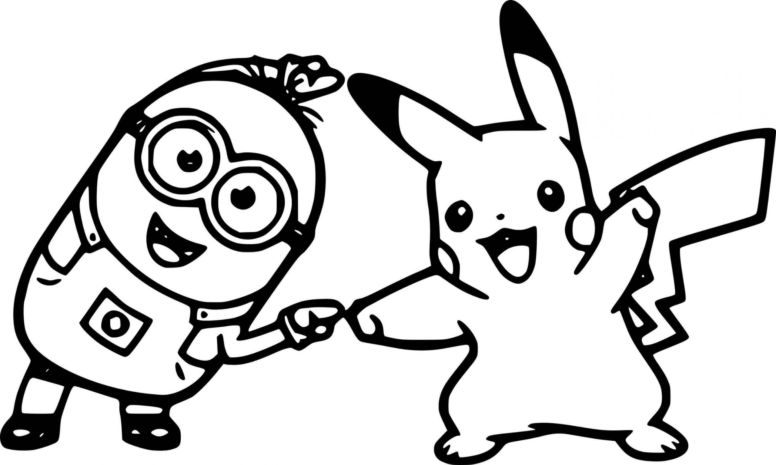 pikachu para colorir pdf