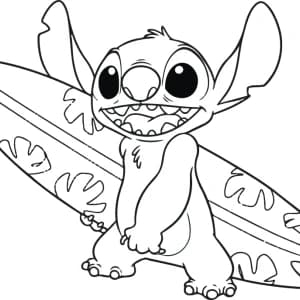 desenho stitch fofo para colorir