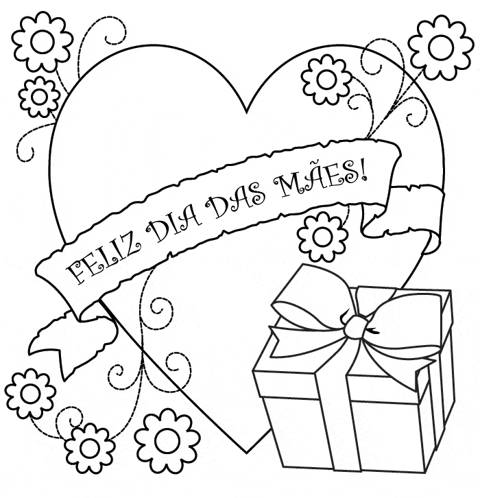 desenho de coração para o dia das mães