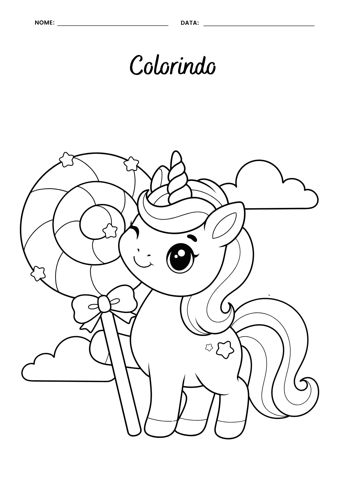 desenhos de unicórnio para imprimir grátis